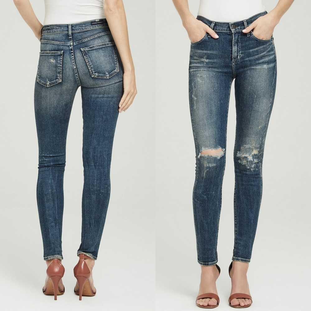 Citizens of Humanity - Rocket High Rise Skinny Indie Distressed Size 26 - Picture 1 of 16